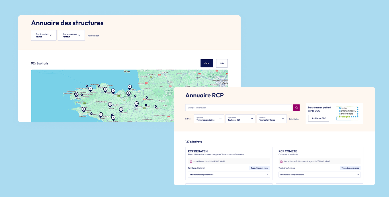 Pages intérieures site web Oncobretagne