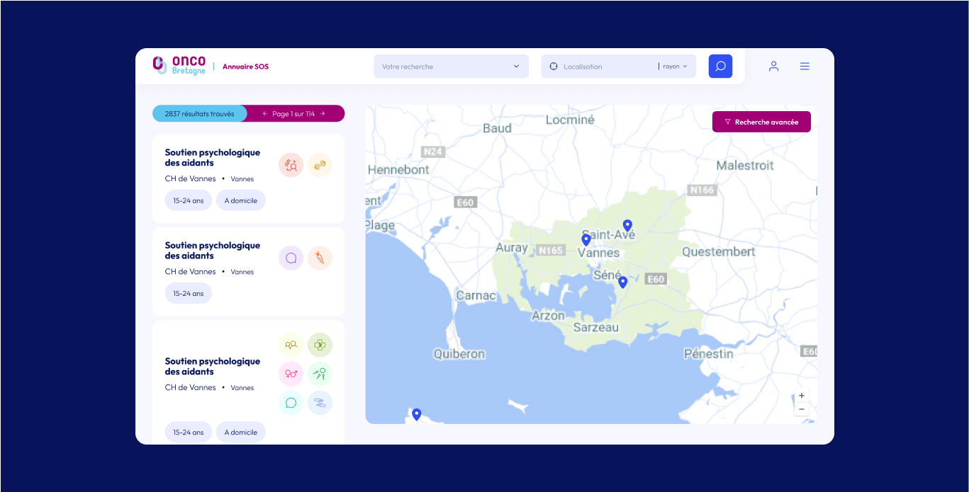 Webdesign Home OncoBretagne Concept Image Rennes