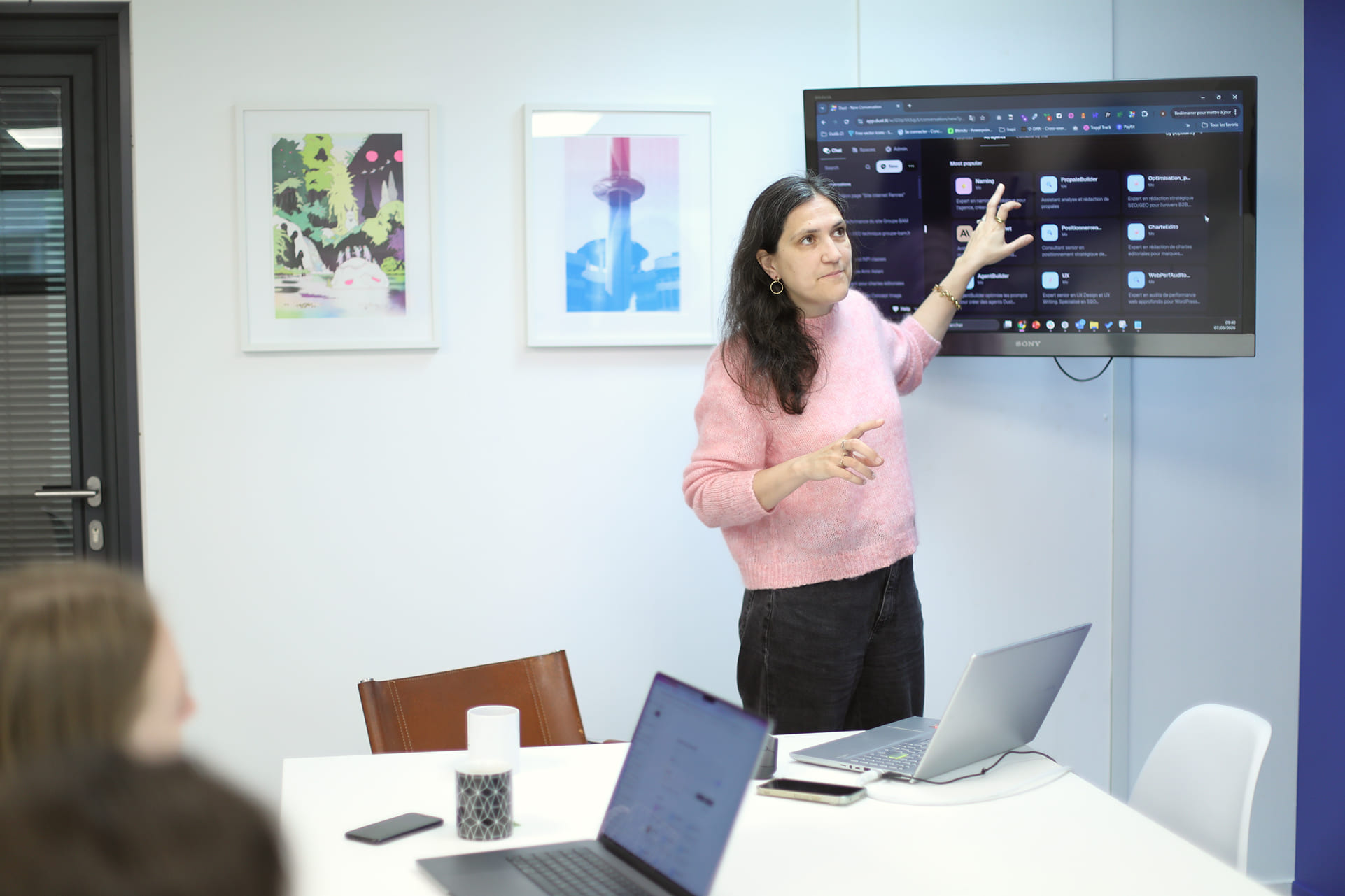 Création d'agents avec un outil IA lors d'une formation pour communicants à Rennes