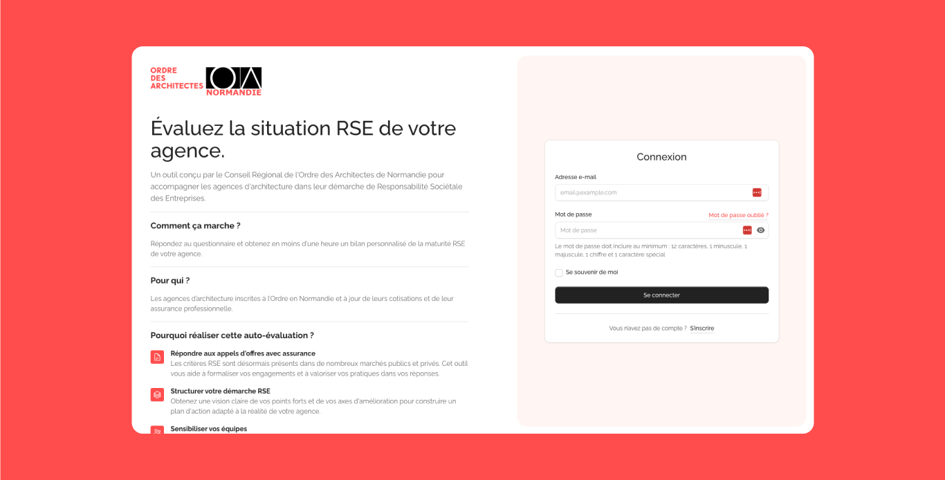Outil de diagnostic RSE du Conseil Régional de l'Ordre des Architectes de Normandie
