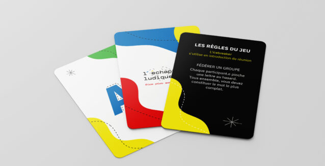 Création graphique d’un outil de communication externe - Jeu de cartes Abécédaire pour l'Échappée Ludique