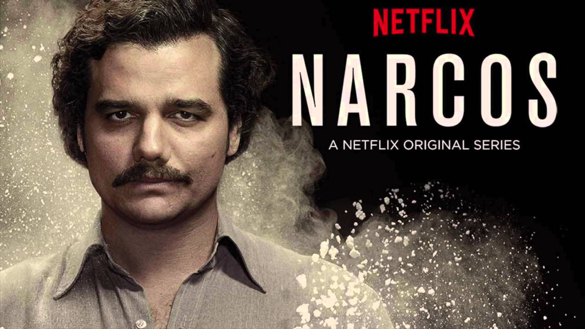 Affichage de la série Narcos sur Netflix.