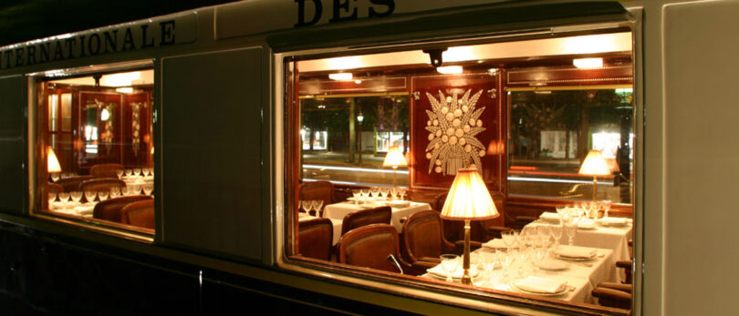 Vue extérieure d'un wagon de l'Orient Express
