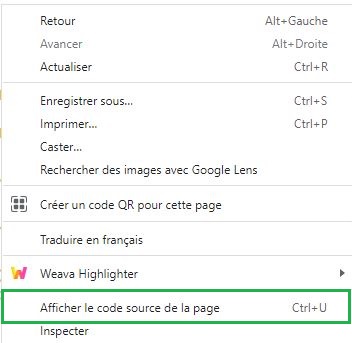 Explications - Comment voir le Code Source d'une page ?