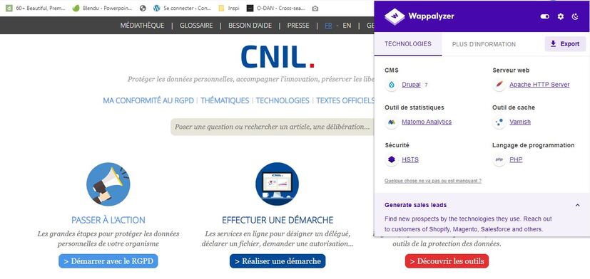 La CNIL utilise Matomo comme outil de statistiques sur son site Internet