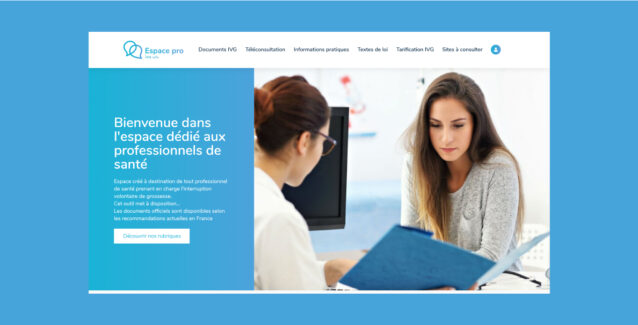 Aperçu de l'extranet IVG Info développé par Concept Image, agence web à Rennes