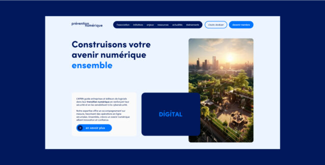 Aperçu de la page d'accueil du site Internet APRN dédié à la prévention numérique