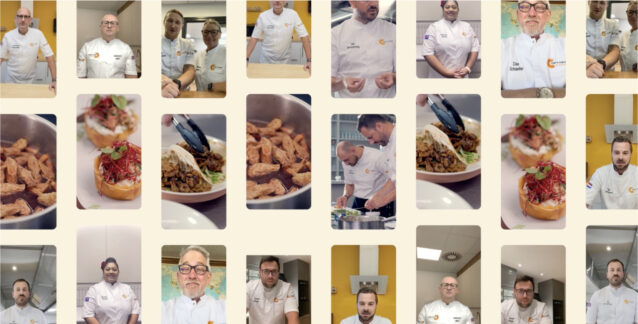 Plusieurs images de chefs et de plats solina