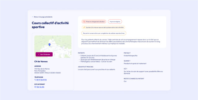 maquette webdesign page structure Onco Bretagne par concept image à rennes