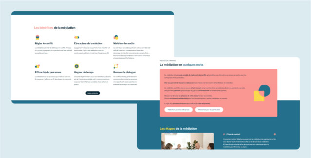double page du site internet amyable