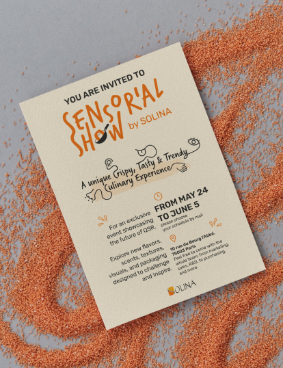 Invitation événement Solina Sensorial Show