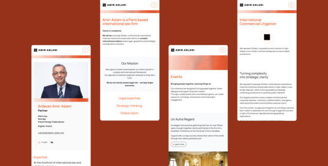 Amir-Aslani site web mobile